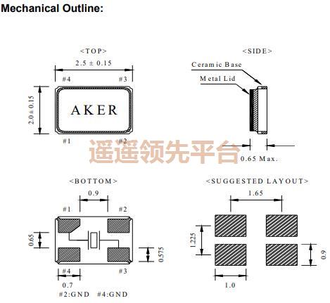 C2E-24.000-10-1010-R,AKER安基晶振,C2E无源贴片晶振