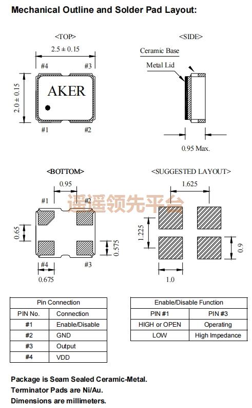 S218025T-24.000-R振荡器,AKER安基有源晶振,S2台湾晶振