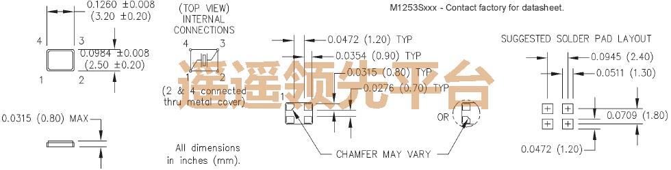 M12531JJ1250.000000,MTRONPTI无源晶振,M1253贴片晶振