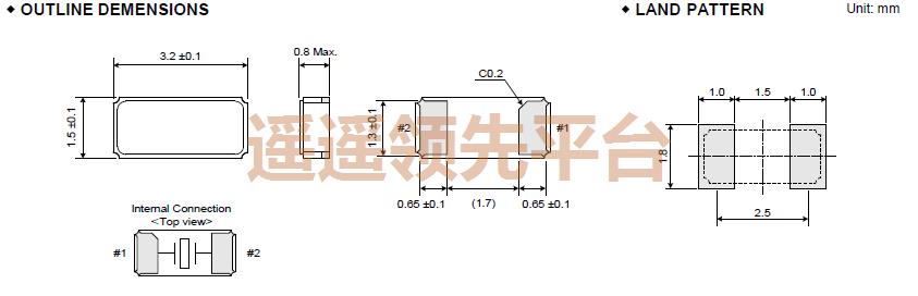 F2S-32768-090-D70 -R-X,日本RIVER无源晶振,TFX-02S谐振器