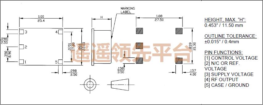 OX2550A-LZ-3-10.000,RUBYQUARTZ卢柏晶振,5000有源贴片晶振