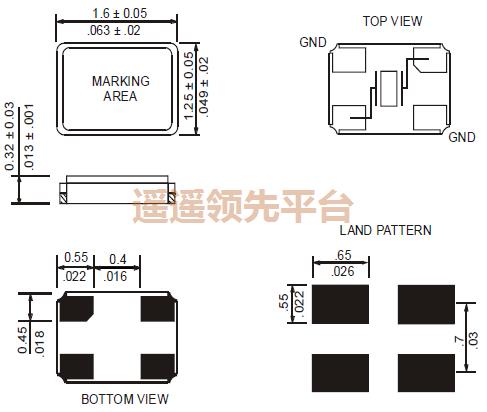 R1612-24.000-8-F-1530-TR,欧美卢柏无源晶振,R1612无源贴片晶振