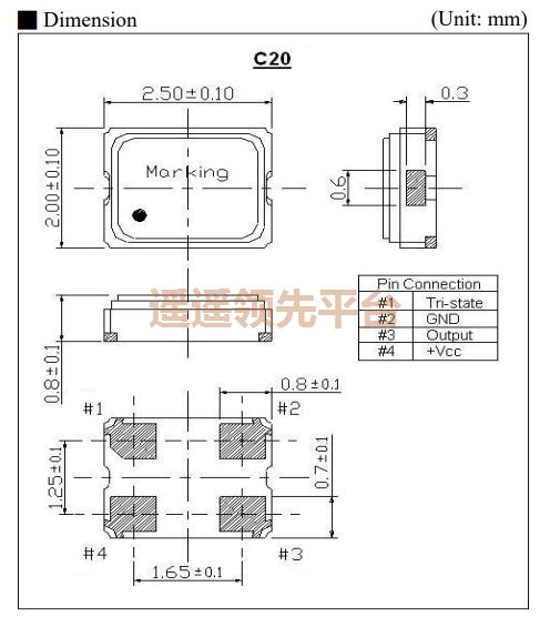 C20H20-25.000-15-3.0V,ITTI有源贴片晶振,C20石英晶振