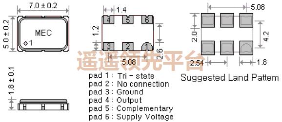 3GPQN576-E-100N-622.080,玛居礼台产进口晶振,VCXO压控晶振